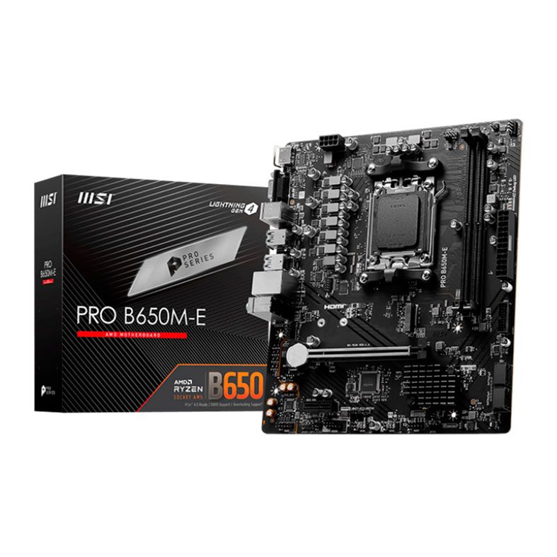 Placa Mae MSI Pro B650M-E, DDR5, Socket AMD AM5, M-ATX, Chipset AMD B650, PRO-B650M-E
