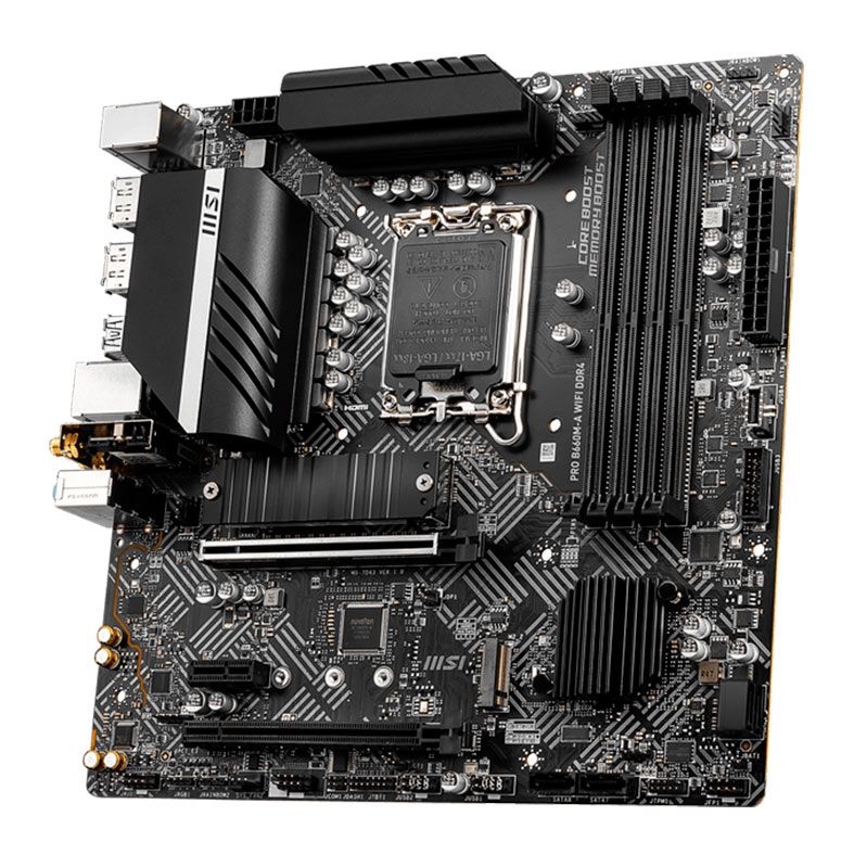 Placa Mae MSI PRO B660M-A WIFI, DDR4, Socket LGA 1700, M-ATX, Chipset Intel B660, PRO-B660M-A-WIFI