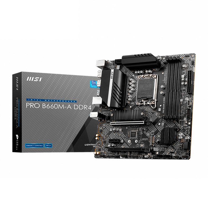 Placa Mae MSI PRO B660M-A, DDR4, Socket LGA 1700, M-ATX, Chipset Intel B660, PRO-B660M-A