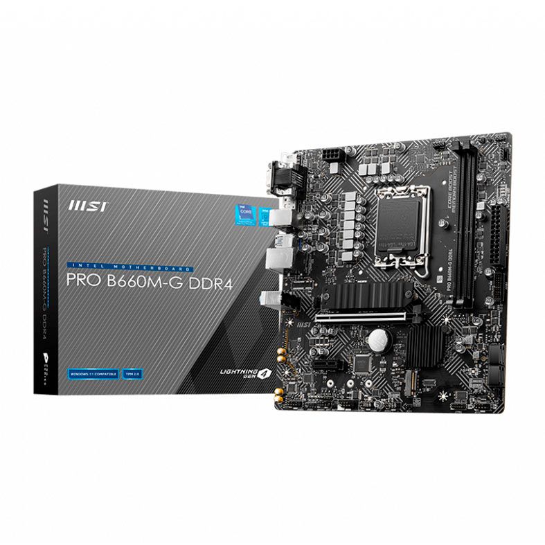 Placa Mae MSI PRO B660M-G, DDR4, Socket LGA 1700, M-ATX, Chipset Intel B660, PRO-B660M-G