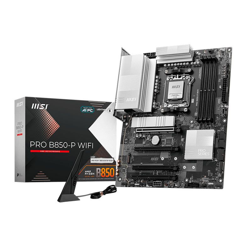 Placa Mae MSI Pro B850-P WiFi, DDR5, Socket AMD AM5, ATX, Chipset AMD B850, PRO-B850-P-WIFI