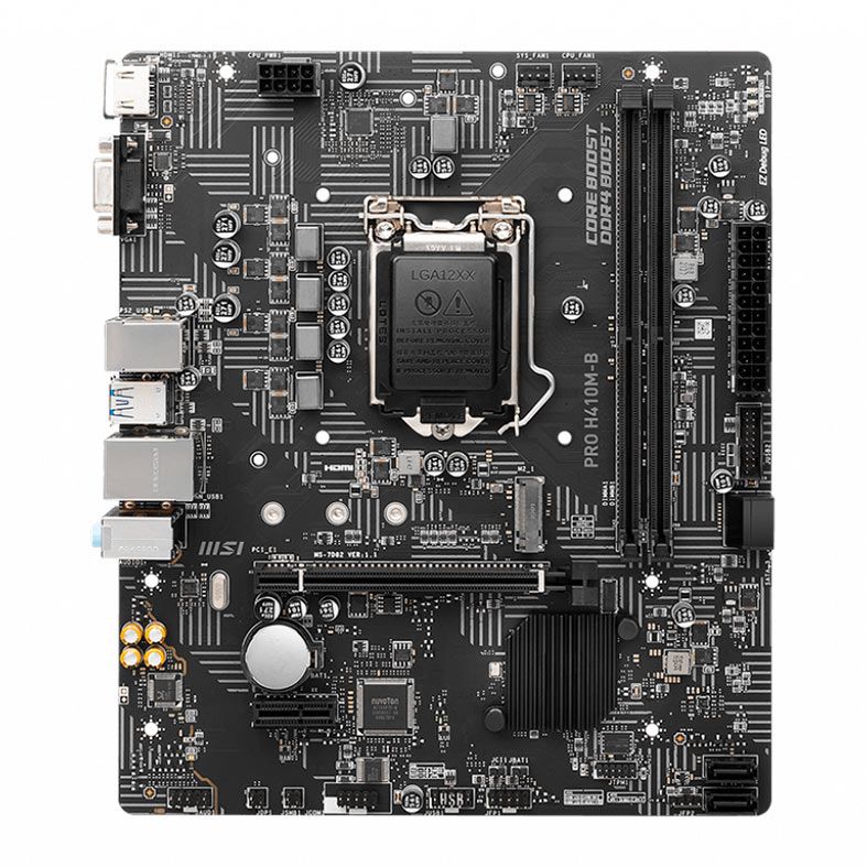 Placa Mae MSI PRO H410M-B, DDR4, Socket LGA1200, M-ATX, Chipset Intel H510, PRO-H410M-B