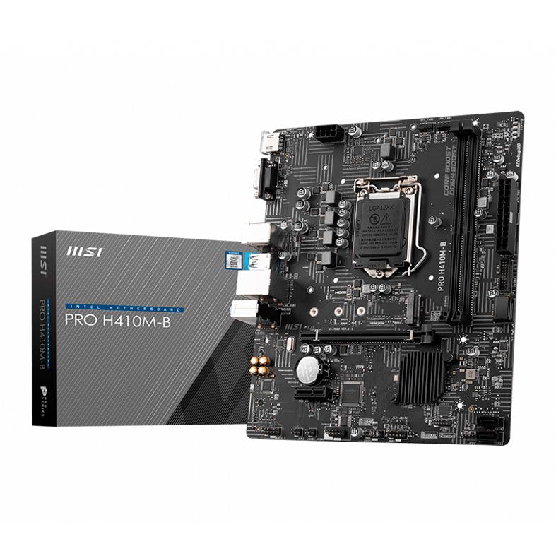 Placa Mae MSI PRO H410M-B, DDR4, Socket LGA1200, M-ATX, Chipset Intel H510, PRO-H410M-B