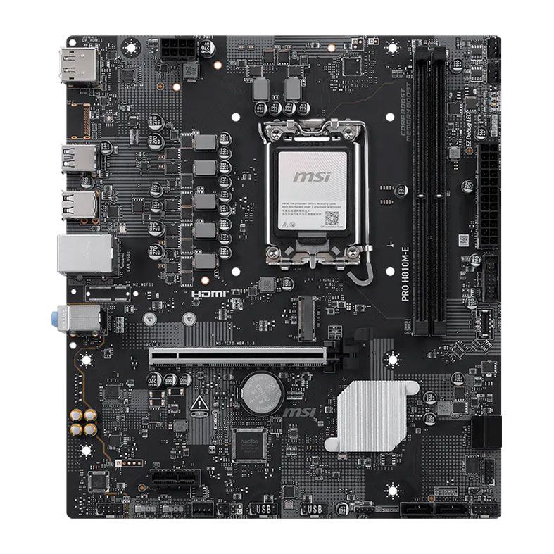 Placa Mae MSI Pro H810M-E, DDR5, LGA 1851, M-ATX, Chipset Intel H810, PRO-H810M-E