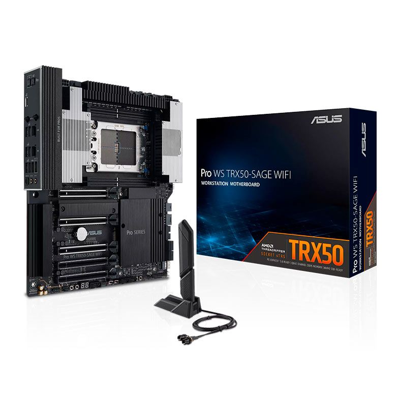 Placa Mae Asus PRO WS TRX50-SAGE WIFI, DDR5, Socket AMD sTR5, CEB, Chipset AMD TRX50, PRO-WS-TRX50-SAGE-WIFI