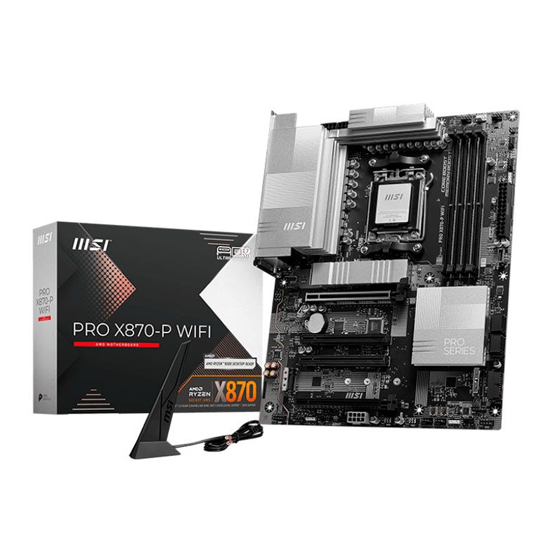 Placa Mae MSI PRO X870-P WiFi, DDR5, Socket AMD AM5, ATX, Chipset AMD X870, PRO-X870-P-WIFI