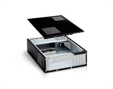 Gabinete KMEX Home com fonte 250W Black/Silver, CM9J8A - BOX