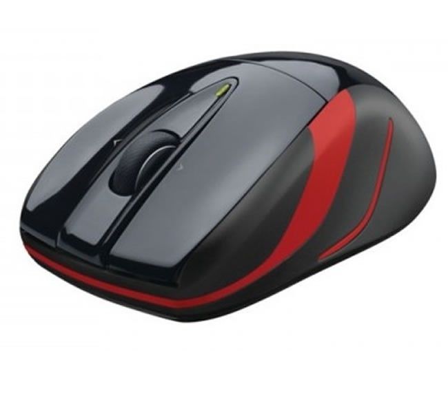 Mouse Logitech M525 USB Wireless Vermelho/Preto, 910-002697