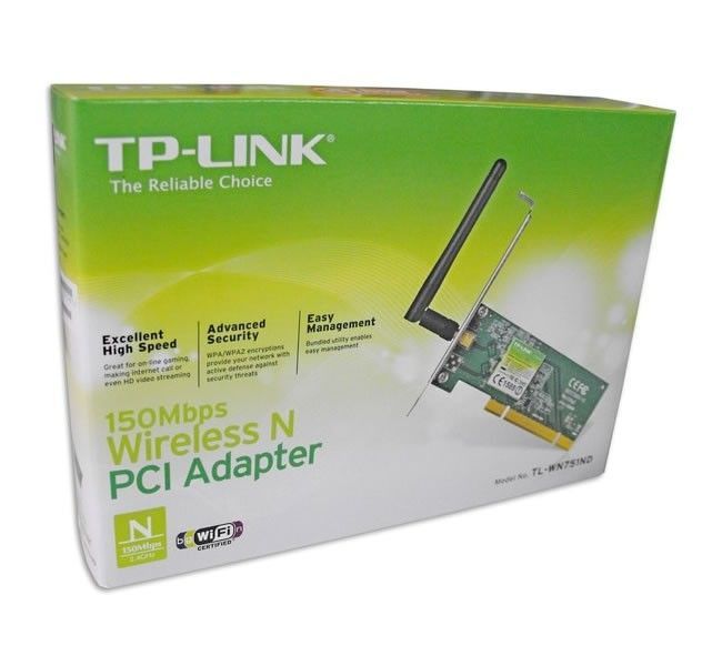 Placa PCI Wireless TP-Link 150Mbps, TL-WN751ND - BOX