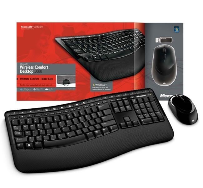 Kit Teclado e Mouse Microsoft Wireless Comfort 5000, CSD-00005