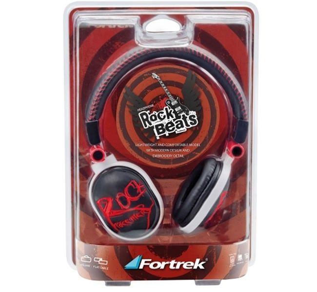 Fone de Ouvido Fortrek Rock Beats Vermelho, HP-603RD - BOX