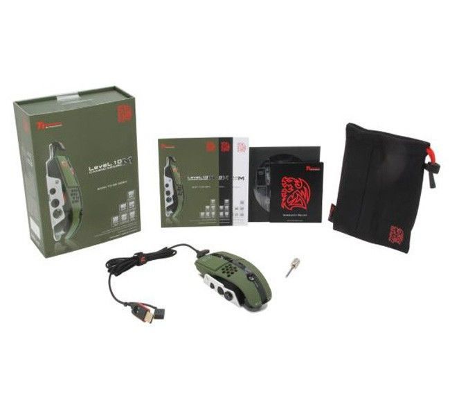 Mouse Gamer Thermaltake Level 10M Militar Edition, MO-LTM009DTK - BOX