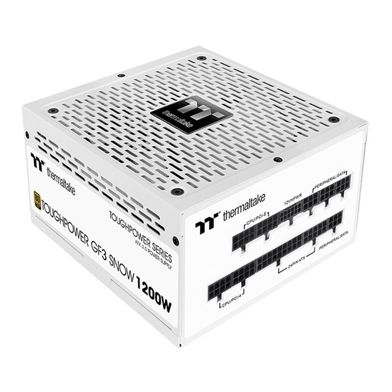 Fonte Thermaltake 1200 ToughPower GF3 Snow, 1200W, 80 Plus Gold, Branca, PS-TPD-1200FNFAGB-N