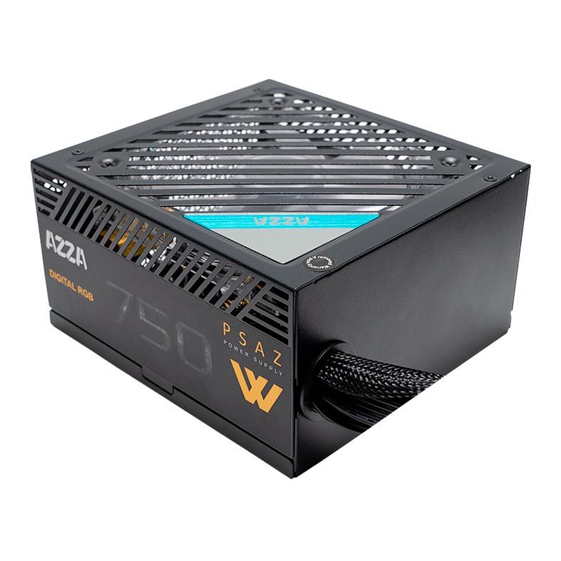 Fonte Azza 750W, ARGB, 80 Plus Bronze, Preta, PSAZ-750W-ARGB