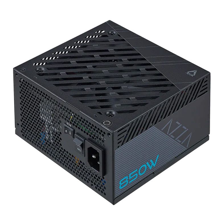 Fonte Azza 850G, 850W, PCI-e 5.0, Full Modular, 80 Plus Gold, Preta, PSAZ-850G-ATX3.0