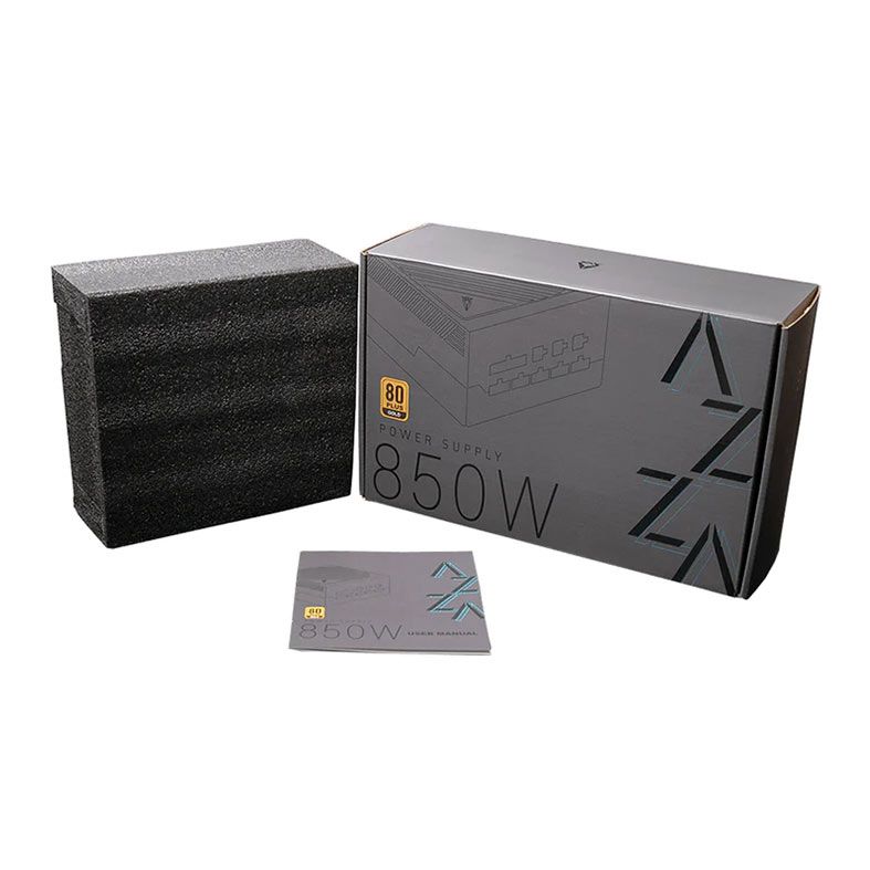 Fonte Azza 850G, 850W, Full Modular, 80 Plus Gold, Preta, PSAZ-850G