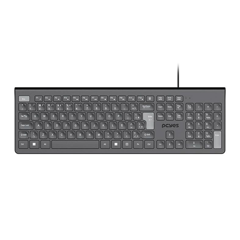 Teclado PcYes! Soft, ABNT2, Preto, PTOSF2AB-108068