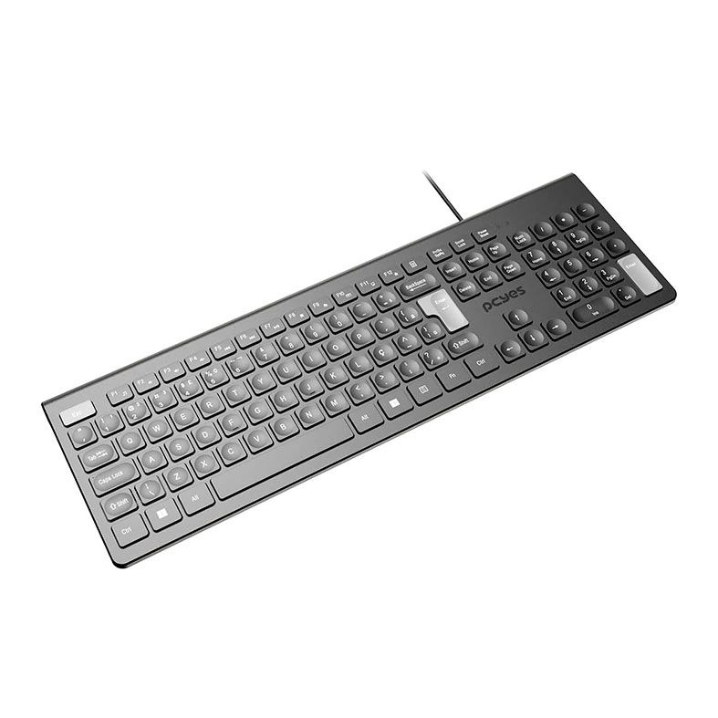 Teclado PcYes! Soft, ABNT2, Preto, PTOSF2AB-108068
