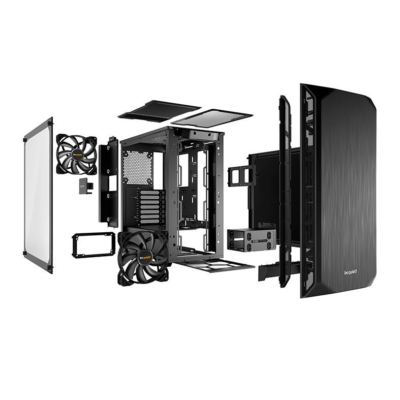 Gabinete Gamer Be Quiet! Pure Base 500, Com 2 Fan, Preto, BGW34