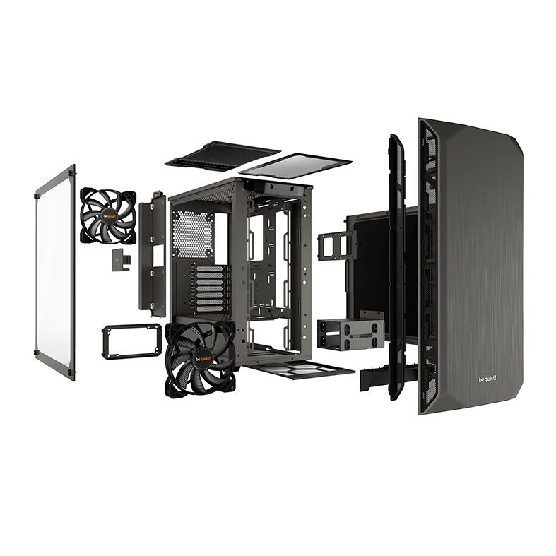 Gabinete Gamer Be Quiet! Pure Base 500, Com 2 Fan, Cinza, BGW36