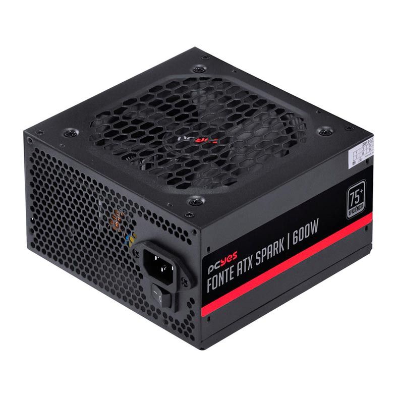 Fonte PCYES Spark 600W PFC Ativo, PXSP600WPT-31822