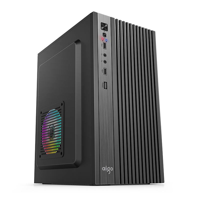 Gabinete Office Aigo Q2503, Mini-Tower, Preto, Q2503-BK
