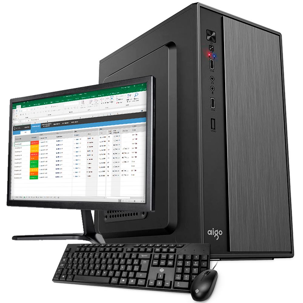 PC Home Completo Pichau, AMD Ryzen 5 5600GT, 16GB DDR4, SSD 480GB + Monitor + Kit Periféricos