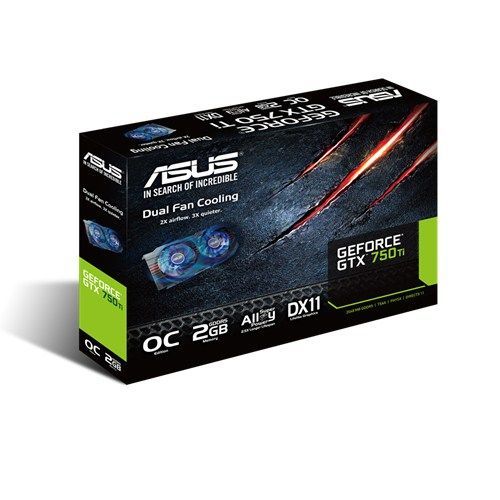Placa de Video Asus GeForce GTX 750 Ti OC 2GB GDDR5 128-bit, GTX750TI-OC-2GD5