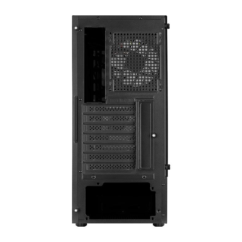Gabinete Gamer Aerocool Quantum V2, Mid-Tower, FRGB, Lateral de Vidro, Com 3 Fan, Preto, QUANTUM-G-BK-V2