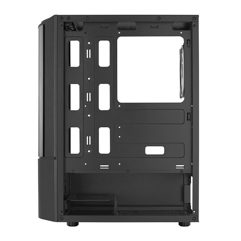 Gabinete Gamer Aerocool Quantum V2, Mid-Tower, FRGB, Lateral de Vidro, Com 3 Fan, Preto, QUANTUM-G-BK-V2