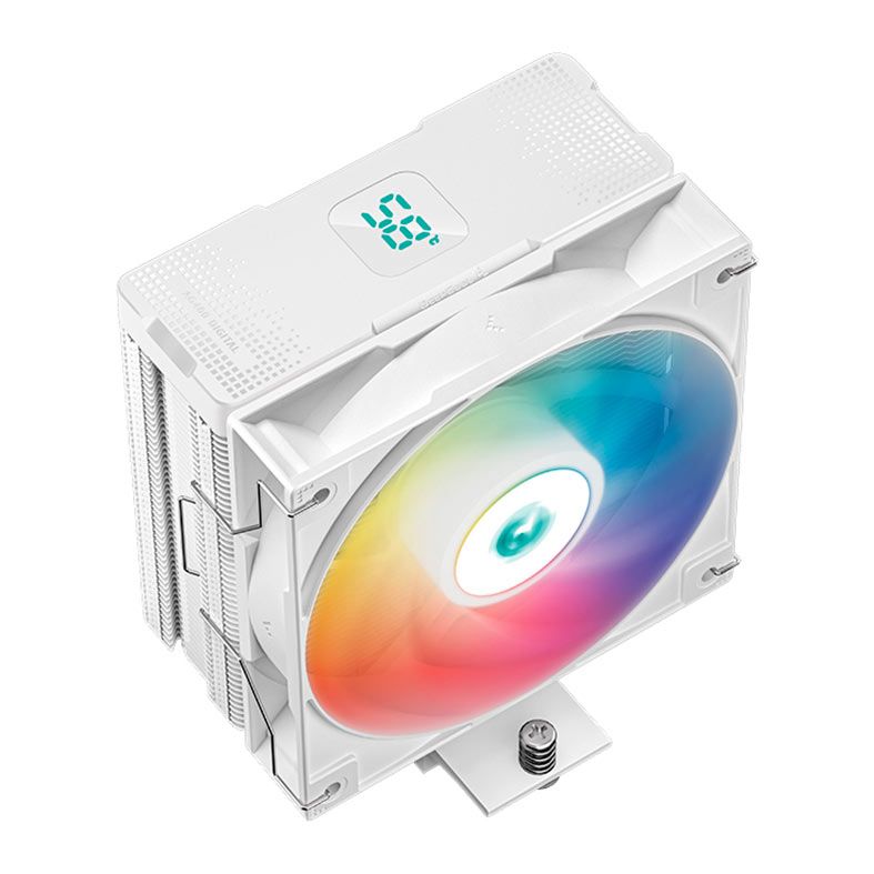 Cooler Para Processador Deepcool AG400 Digital ARGB, 120mm, Branco, R-AG400-WHADMN-G-1