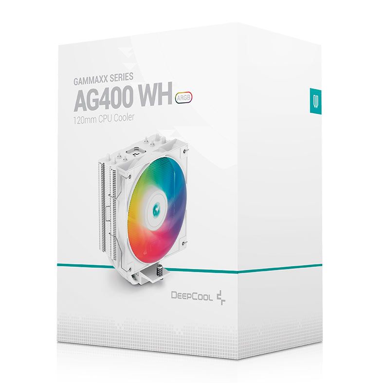 Cooler DeepCool Gammaxx Series AG400 WH, ARGB, 120mm, Branco, R-AG400-WHANMC-G-2