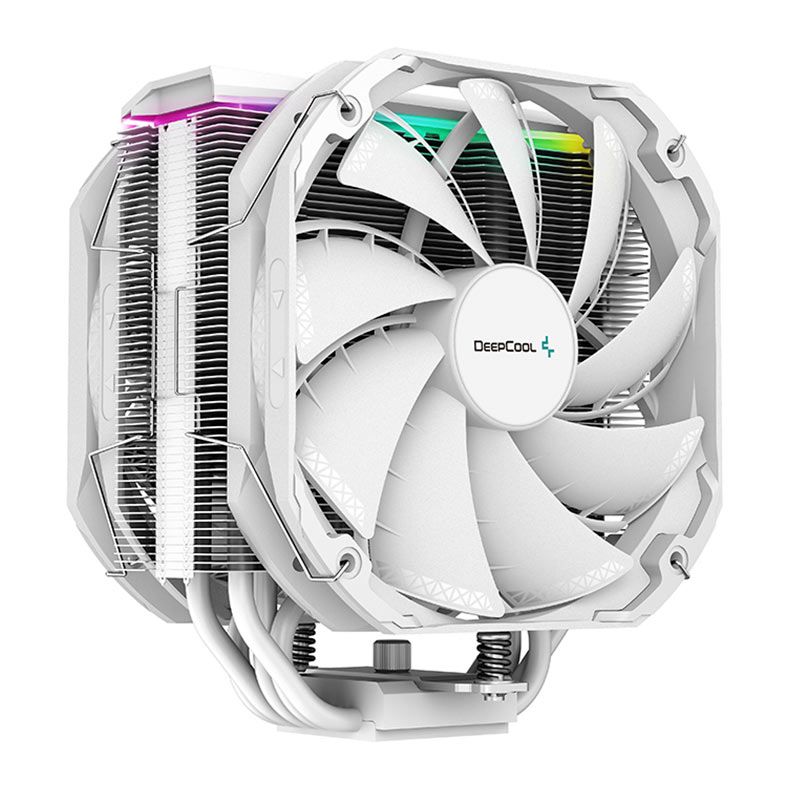 Cooler Para Processador DeepCool AS500 Plus, A-RGB, 2x140mm, Branco, R-AS500-WHNLMP-G