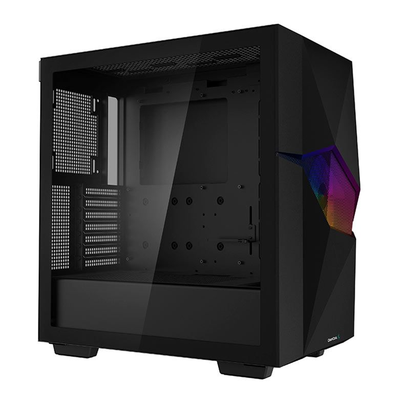 Gabinete Gamer DeepCool Cyclops, Mid-Tower, Lateral de Vidro, Com 1 Fan, Preto, R-BKAAE1-C-1