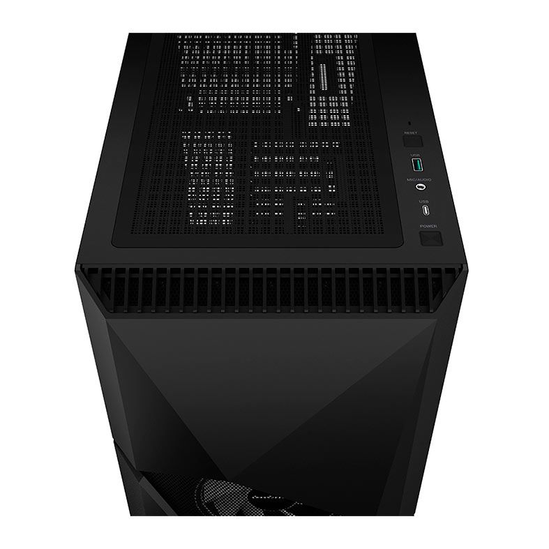 Gabinete Gamer DeepCool Cyclops, Mid-Tower, Lateral de Vidro, Com 1 Fan, Preto, R-BKAAE1-C-1