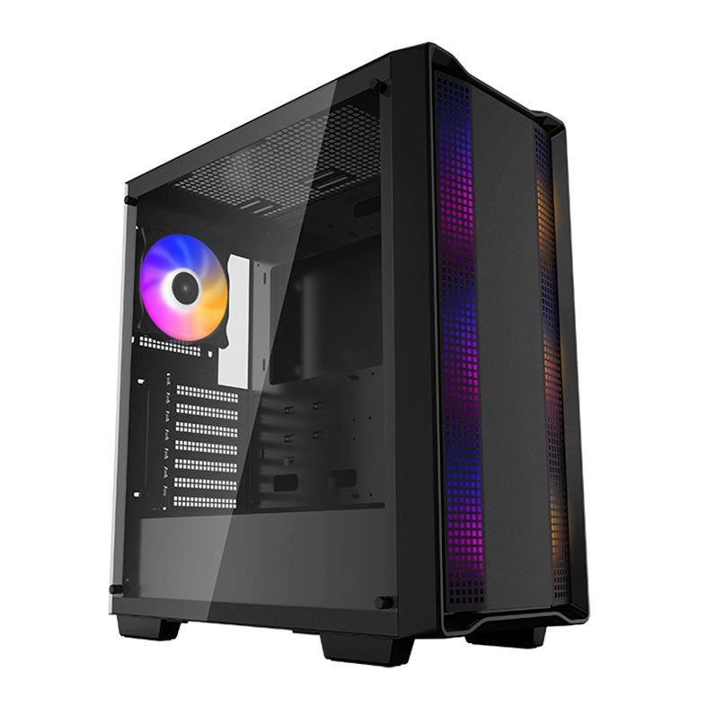 Gabinete Gamer DeepCool CC560 FS, Mid-Tower, Lateral de Vidro, Com 4 Fans, Preto, R-CC560-BKTAA4-A-1