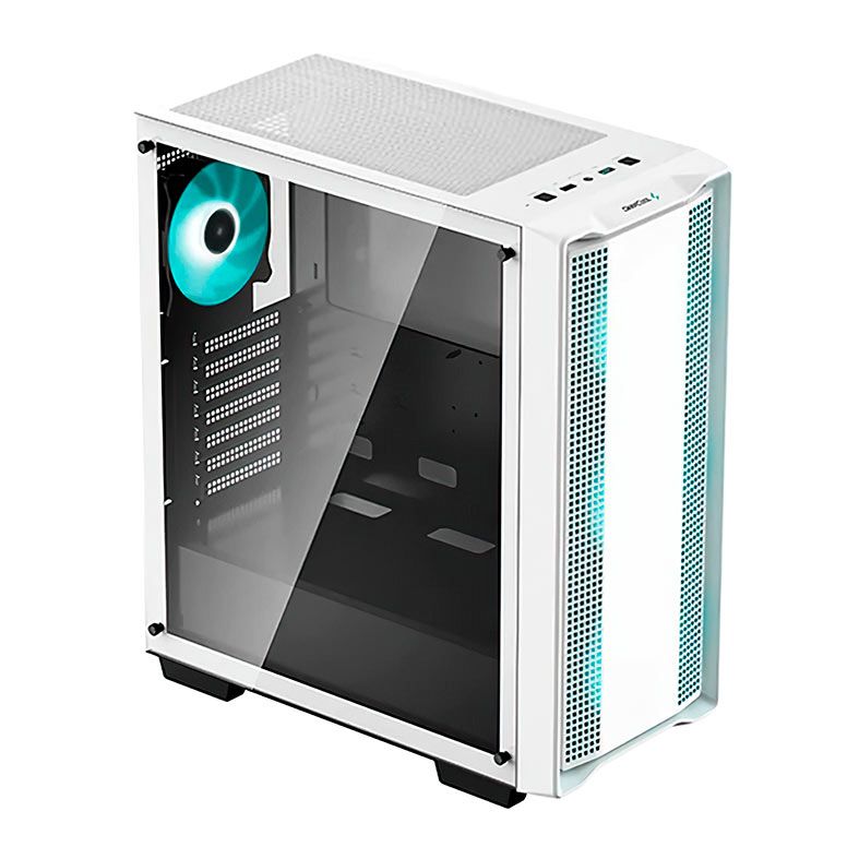 Gabinete Gamer DeepCool CC560, Mid-Tower, Lateral de Vidro, Com 4 Fans, Branco, R-CC560-WHGAA4-G-1