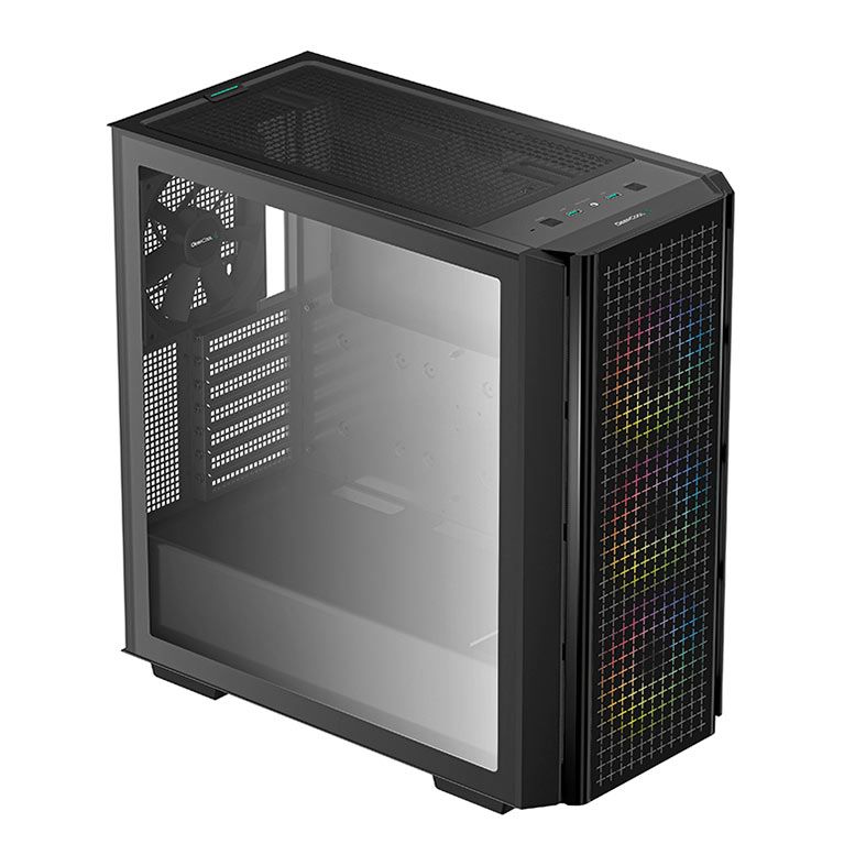 Gabinete Gamer DeepCool CG540, RGB, Mid-Tower, Lateral de Vidro, Com 4 Fans, Preto, R-CG540-BKAGE4-G-1