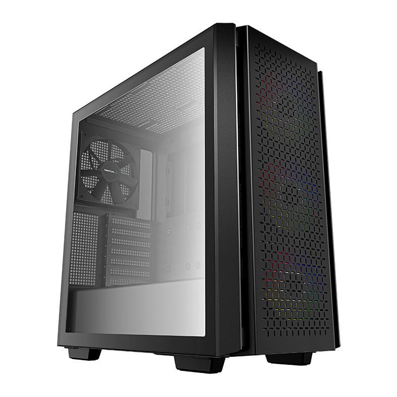 Gabinete Gamer DeepCool CG560, RGB, Mid-Tower, Lateral de Vidro, Com 4 Fans, Preto. R-CG560-BKAAE4-G-1