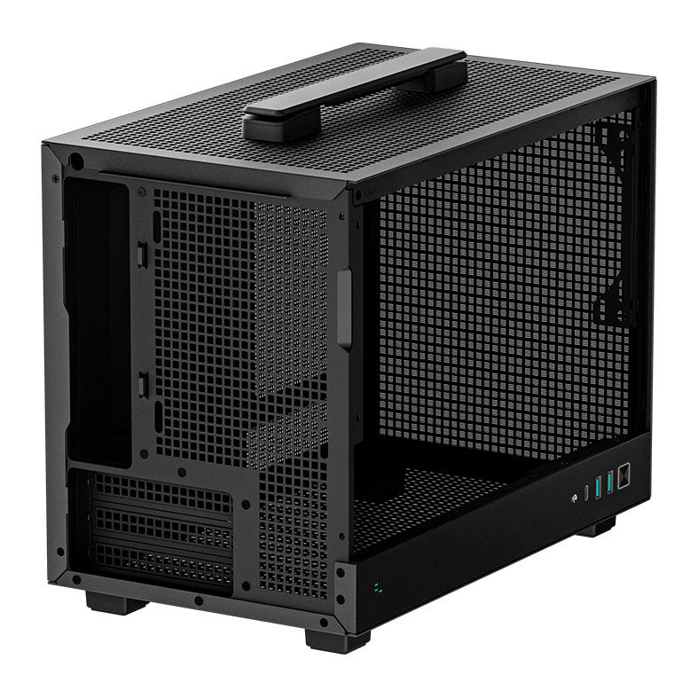 Gabinete DeepCool CH160, Mini-Tower, Lateral de Vidro, Preto, R-CH160-BKNGI0-G-1