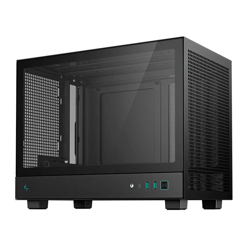 Gabinete DeepCool CH160, Mini-Tower, Lateral de Vidro, Preto, R-CH160-BKNGI0-G-1