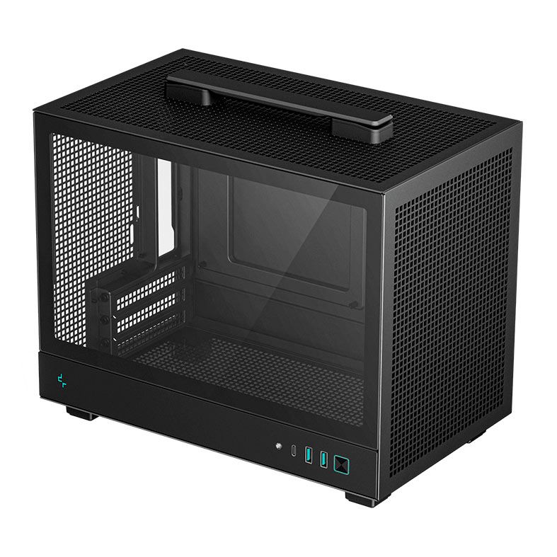 Gabinete DeepCool CH160, Mini-Tower, Lateral de Vidro, Preto, R-CH160-BKNGI0-G-1
