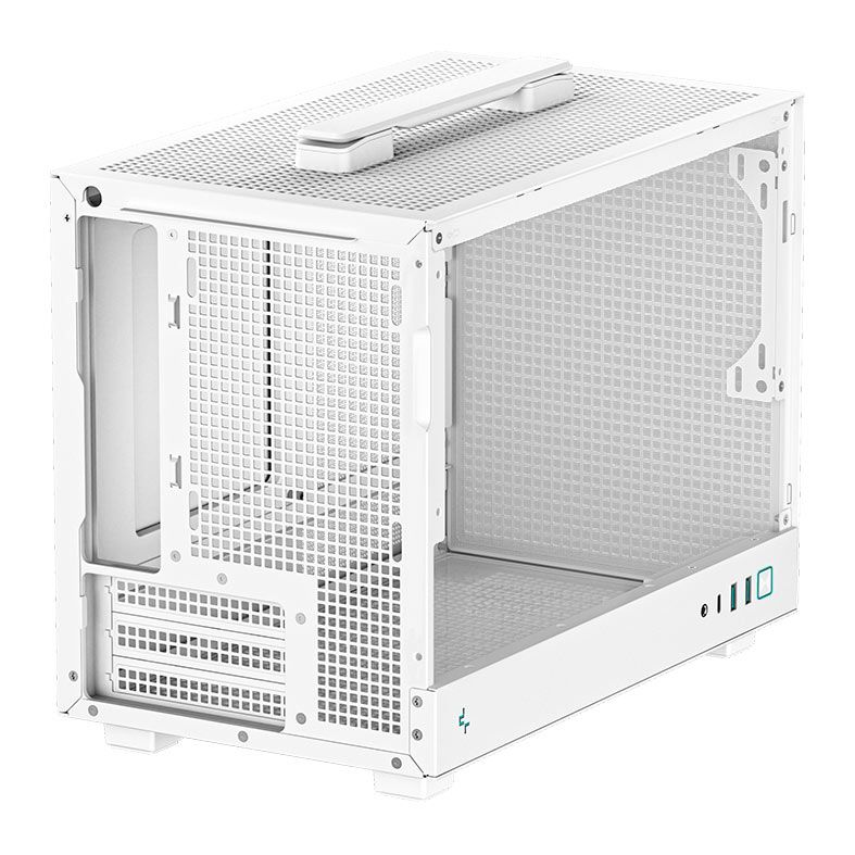 Gabinete DeepCool CH160, Mini-Tower, Lateral de Vidro, Branco, R-CH160-WHNGI0-G-1