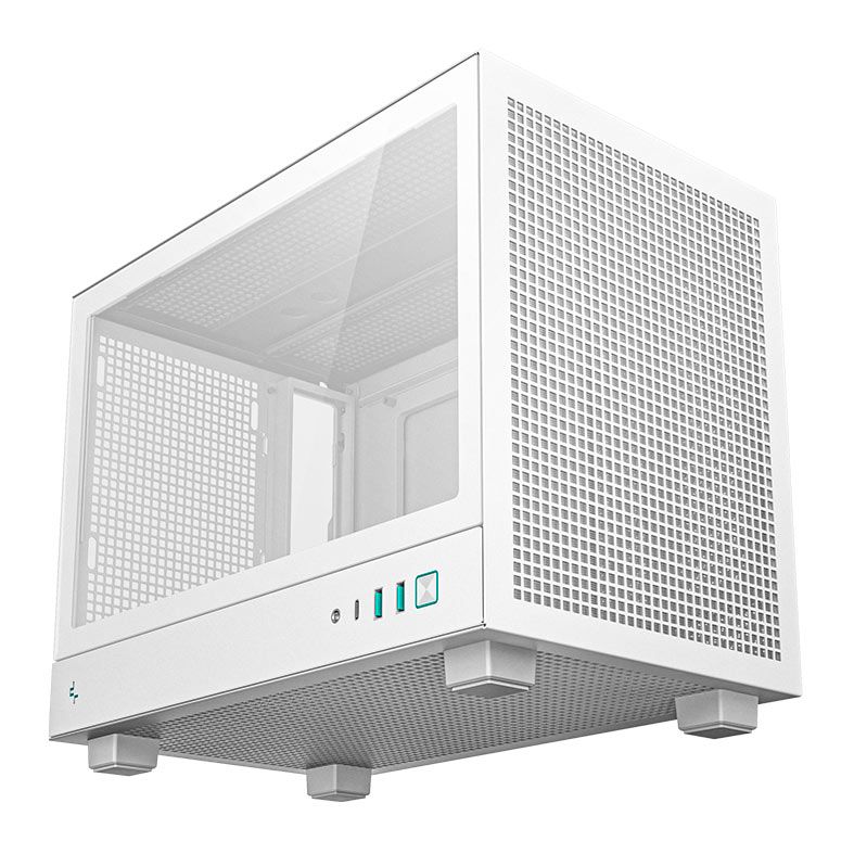 Gabinete DeepCool CH160, Mini-Tower, Lateral de Vidro, Branco, R-CH160-WHNGI0-G-1