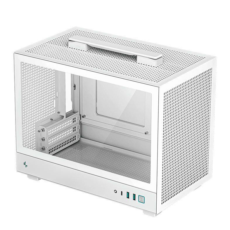 Gabinete DeepCool CH160, Mini-Tower, Lateral de Vidro, Branco, R-CH160-WHNGI0-G-1