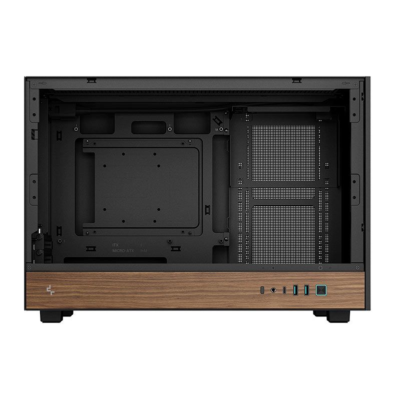 Gabinete Gamer Deepcool CH260 Wood, Mini-Tower, Lateral de Vidro, Preto, R-CH260-BKNWM0-G-1