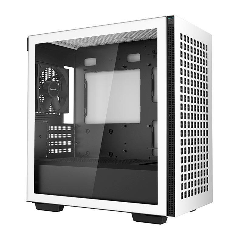 Gabinete Gamer DeepCool CH370 WH, Mid-Tower, Lateral de Vidro, Com 1  Fan, Branco, R-CH370-WHNAM1-G-1