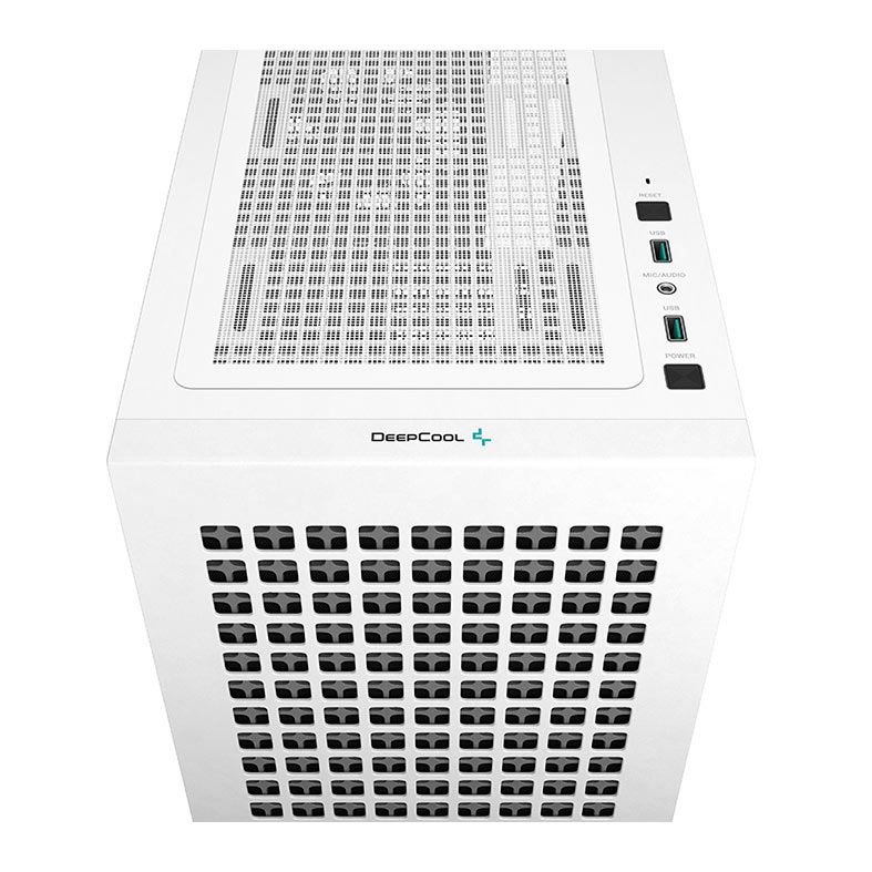 Gabinete Gamer DeepCool CH370 WH, Mid-Tower, Lateral de Vidro, Com 1  Fan, Branco, R-CH370-WHNAM1-G-1