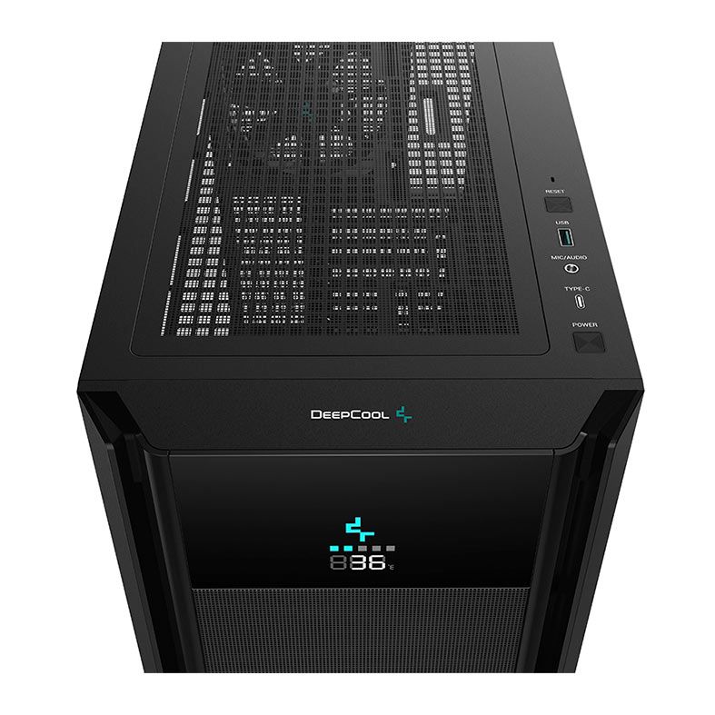 Gabinete Gamer Deepcool CH510 Mesh Digital, Lateral de Vidro, Com 1 Fan, Preto, R-CH510-BKNSE1-G-1
