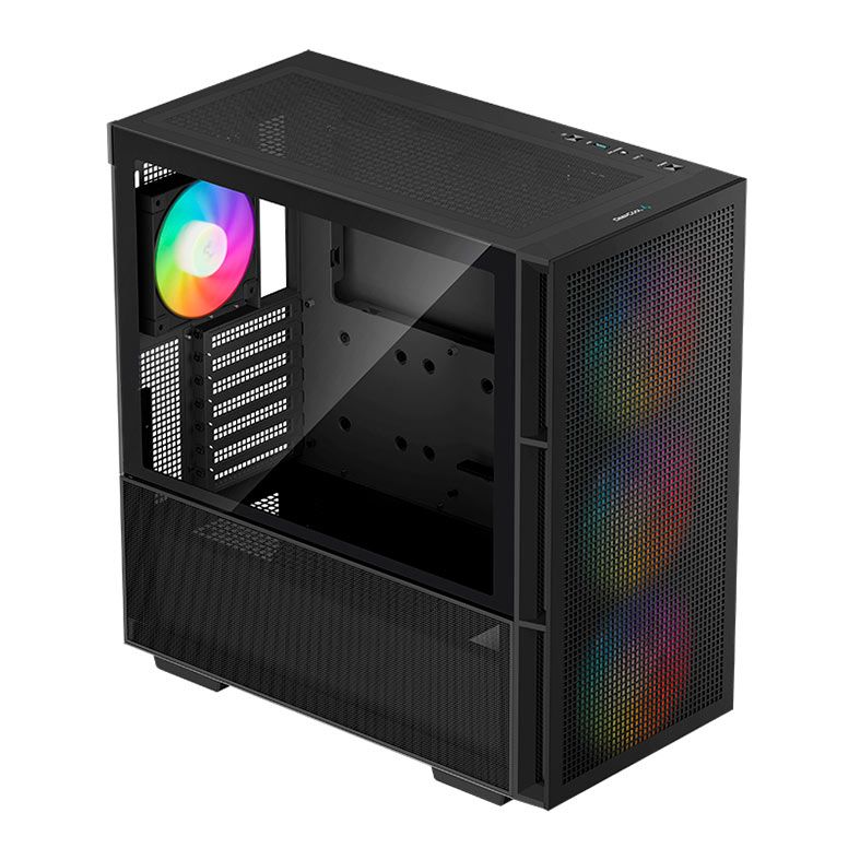 Gabinete Gamer Deepcool CH560, RGB, Mid-Tower, Lateral de Vidro, Com 4 Fans, Preto, R-CH560-BKAPE4-G-1